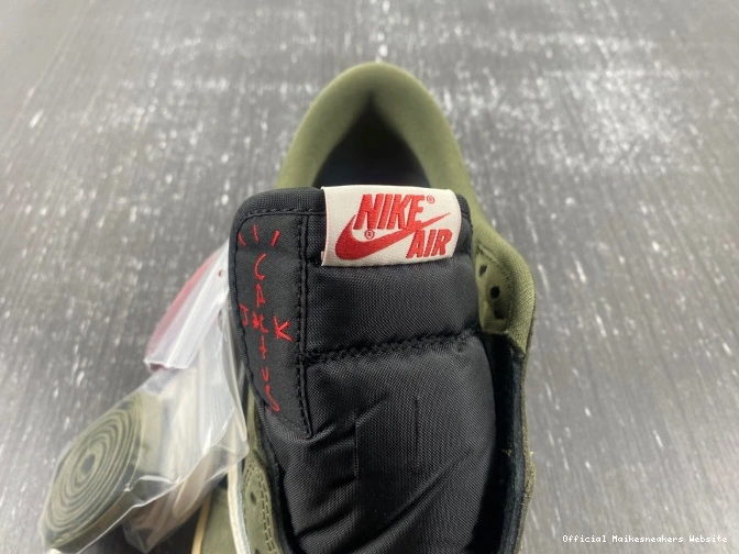 Official Maikesneakers OLIVE' DM7866-002 SP SCOTT TRAVIS X 'BLACK JORDAN 1 OG AIR LOW 0729